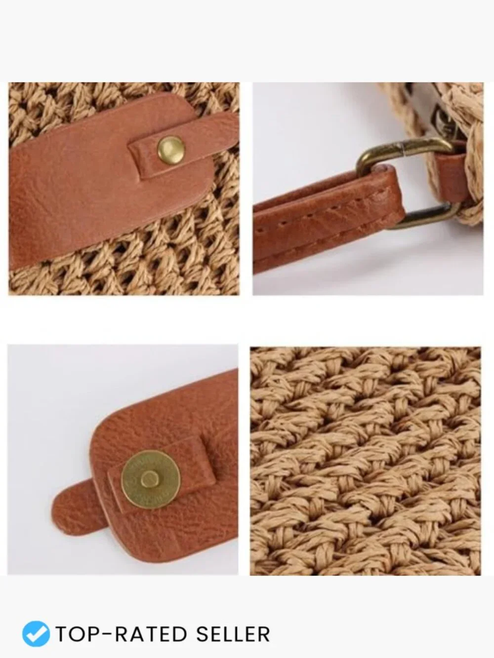 Straw Beach Bag Woven Purse Small Handbag Shoulder Crossbody Hobo Y2K Summer